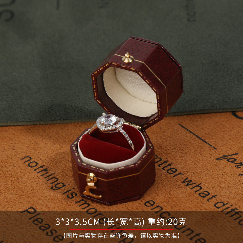 Octagonal high-end maroon (with outer box) *regular